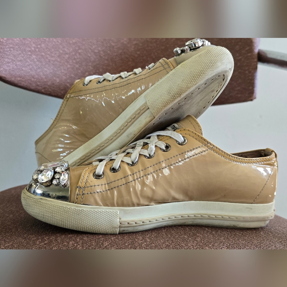 Miu Miu Patent Leather Sneakers - Picture 9 of 14